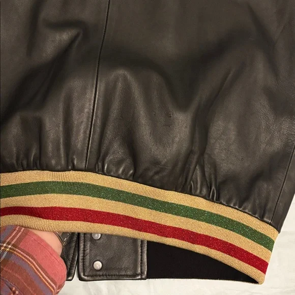Palm Angels Italy Leather Bomber - Picture 11 of 13